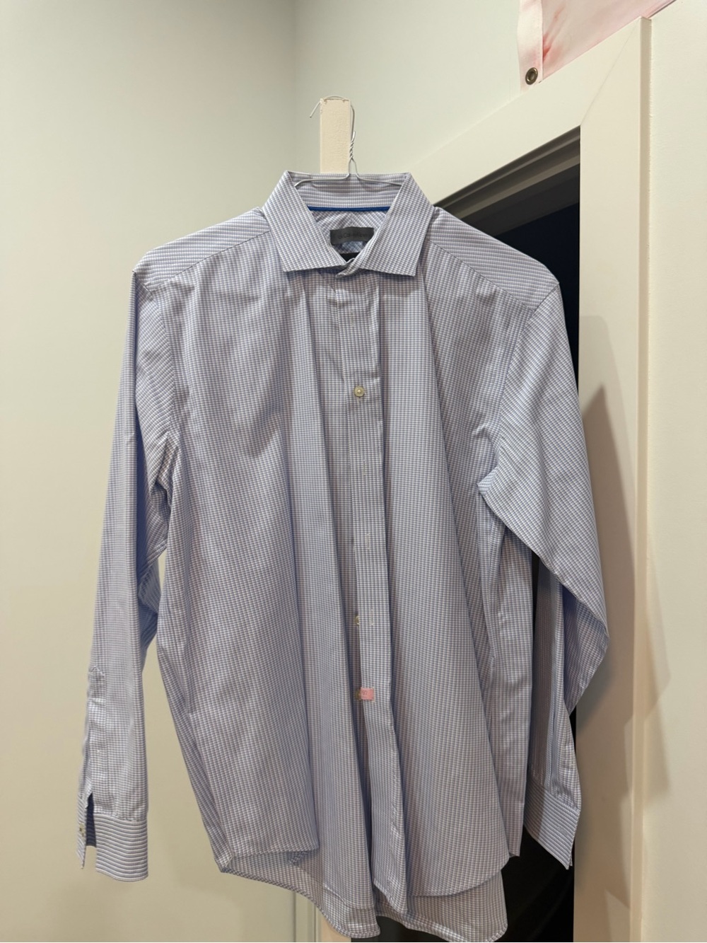 Calvin Klein Light Blue Micro-Stripe Dress Shirt